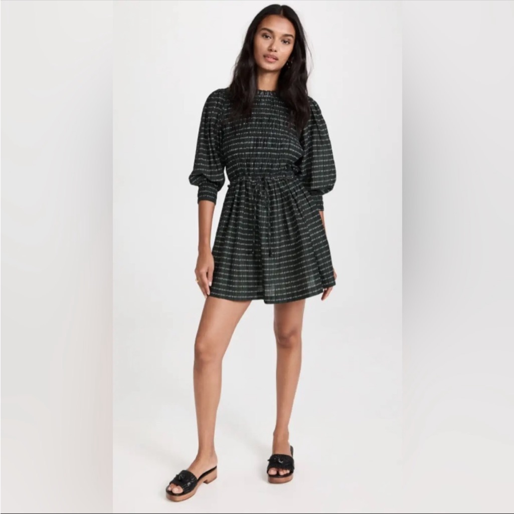 Apiece Apart Aldea Smocked Mini Dress Silk Women’s Xl